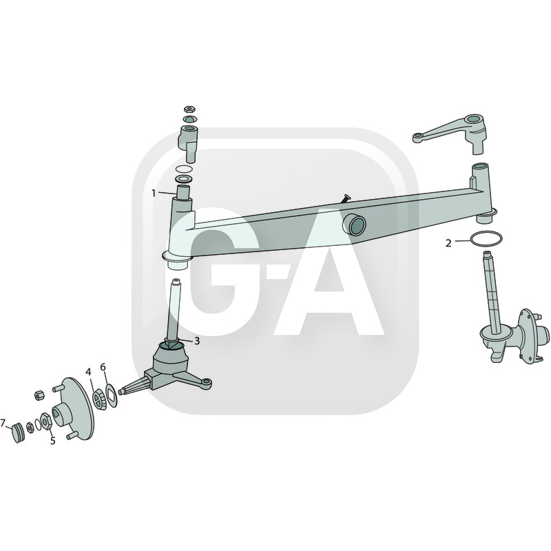 Roulement Intérieur pour Eicher, Tracteur 3011, 3013, 3017 référence fournisseur 15005219